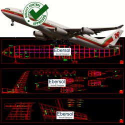 Airbus AC-A340 - DXF - 4 x...