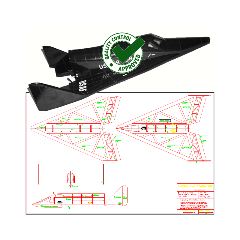 Boeing X-20 Dyna-Soar - PDF - Downloadable Plans. (Stock Code: 0179)